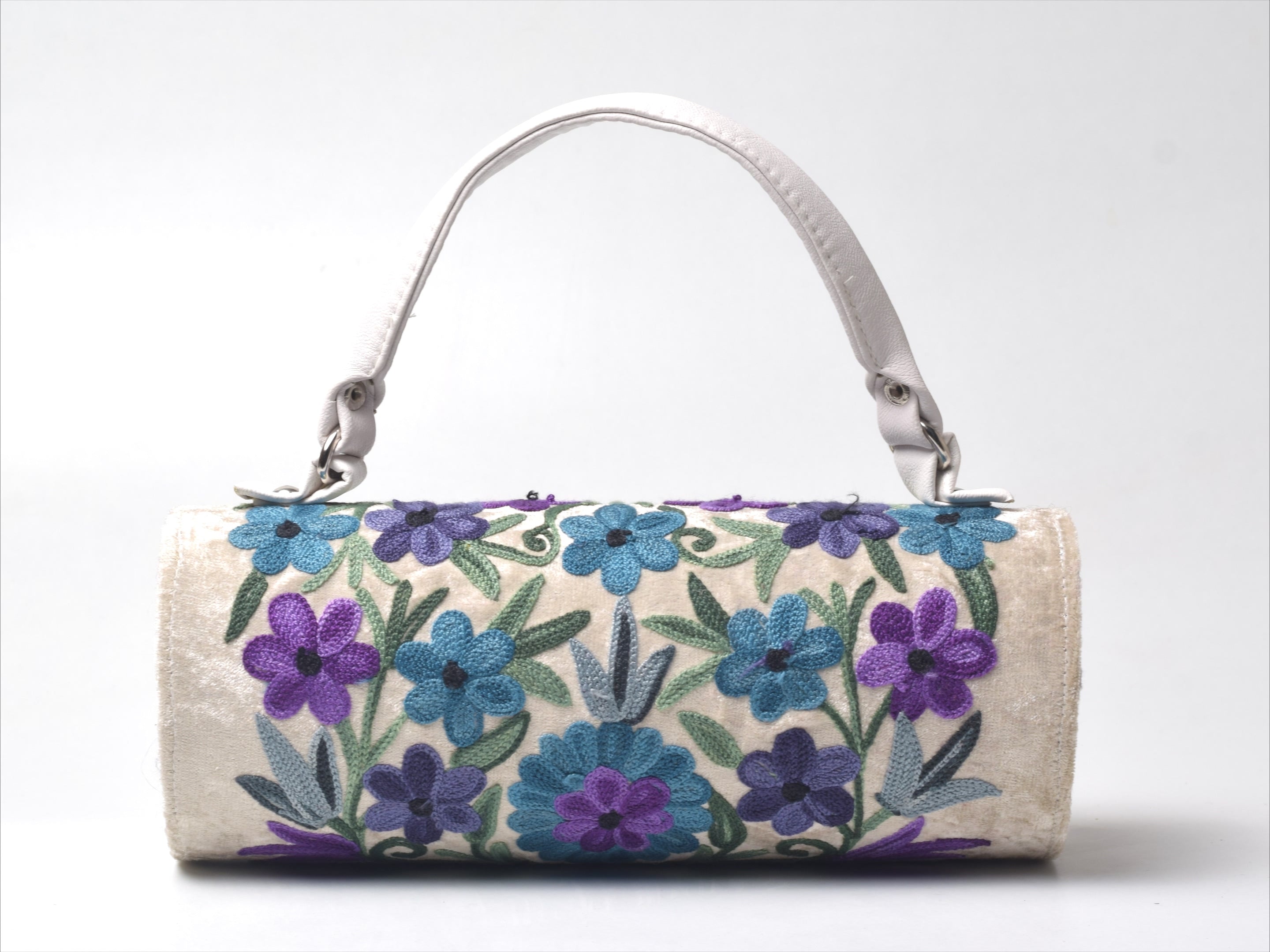 Nargis Embroidered Barrel Bag