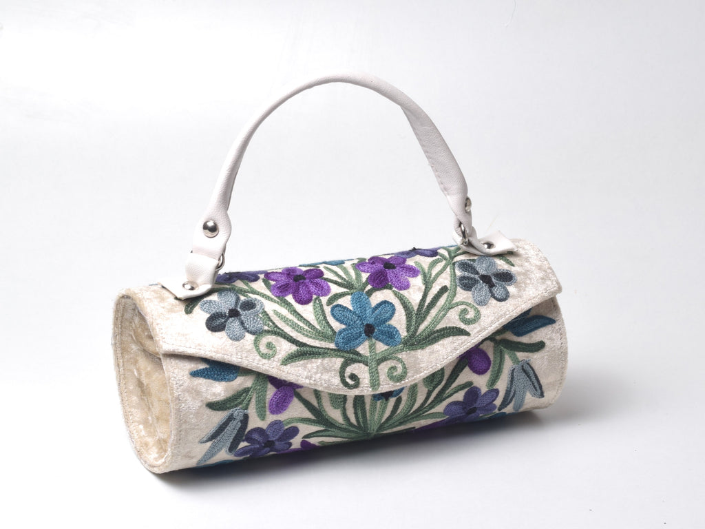 Nargis Embroidered Barrel Bag