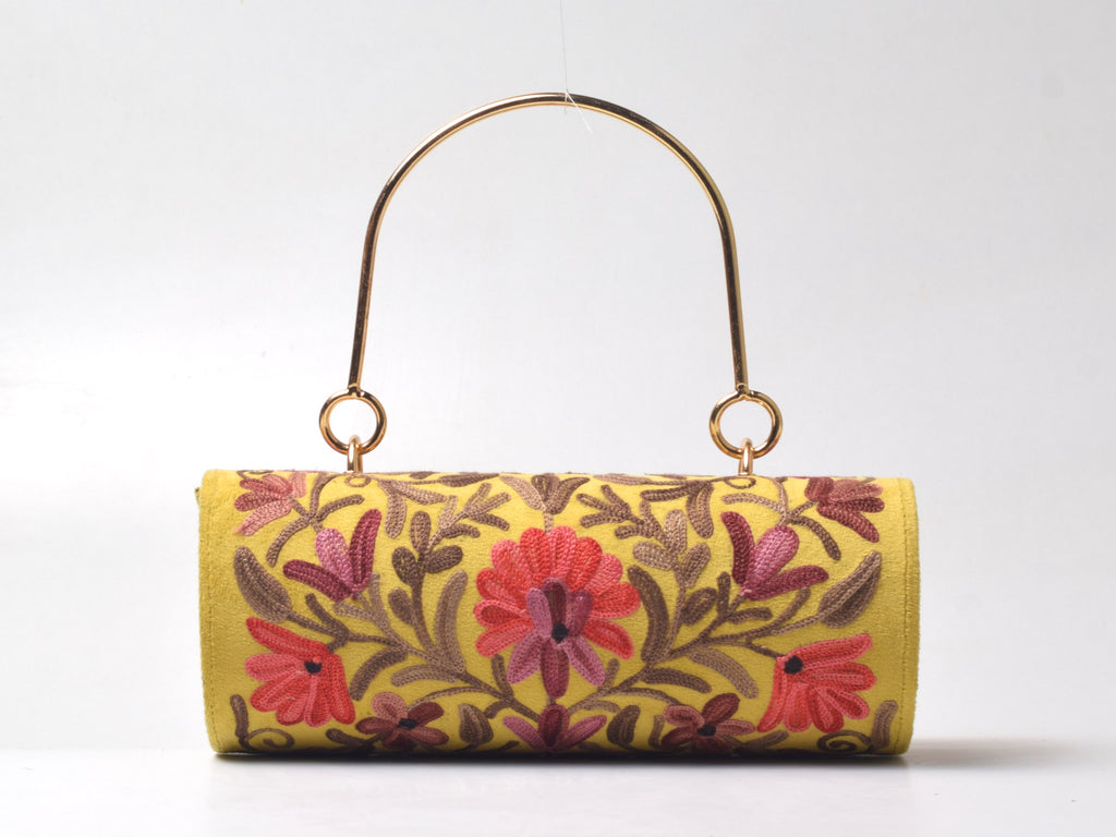 Zarbahaar Embroidered Barrel Bag