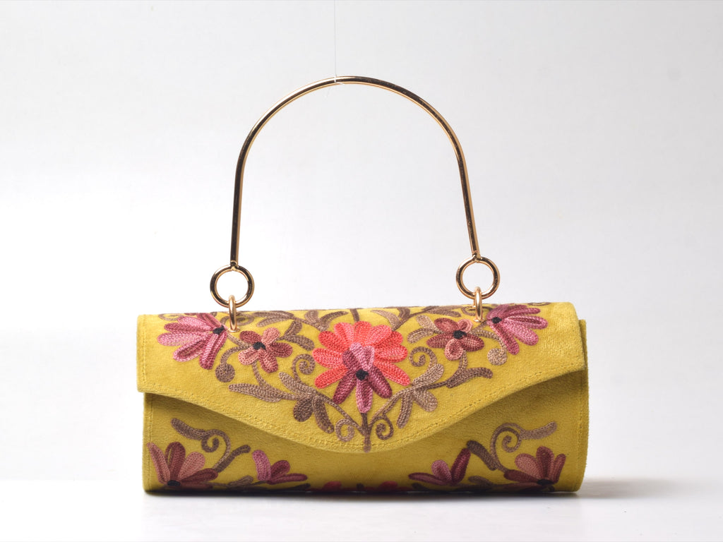 Zarbahaar Embroidered Barrel Bag