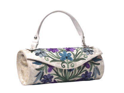 Nargis Embroidered Barrel Bag